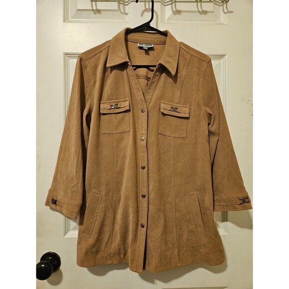 Tan Blazer Size Small JM Collection 3/4 Length - Picture 1 of 5